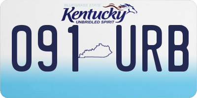 KY license plate 091URB