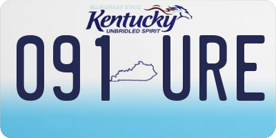 KY license plate 091URE
