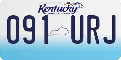 KY license plate 091URJ