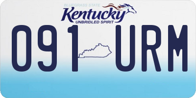 KY license plate 091URM
