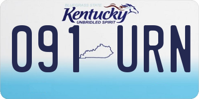 KY license plate 091URN