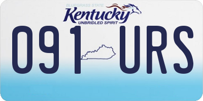 KY license plate 091URS