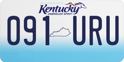 KY license plate 091URU
