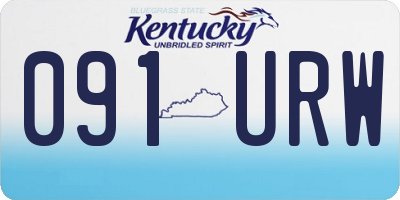 KY license plate 091URW