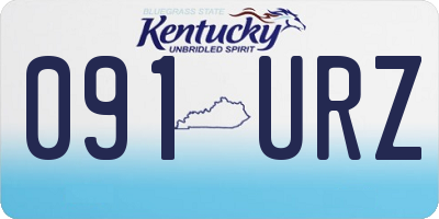 KY license plate 091URZ
