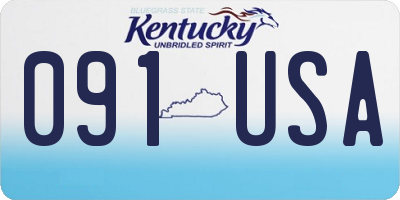 KY license plate 091USA