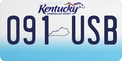 KY license plate 091USB