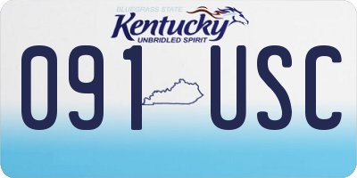 KY license plate 091USC