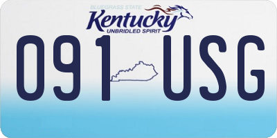 KY license plate 091USG