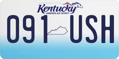 KY license plate 091USH