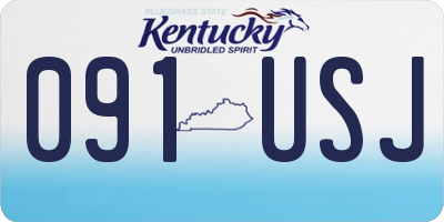 KY license plate 091USJ