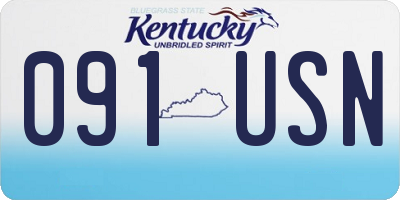 KY license plate 091USN