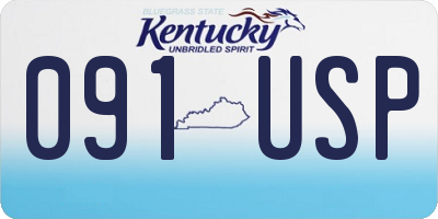 KY license plate 091USP
