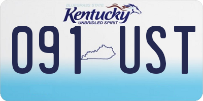 KY license plate 091UST