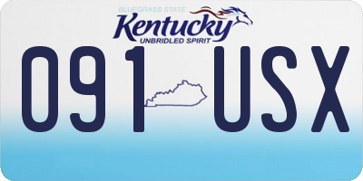 KY license plate 091USX
