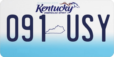 KY license plate 091USY