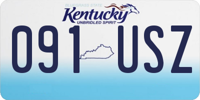KY license plate 091USZ