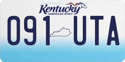 KY license plate 091UTA