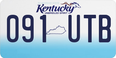 KY license plate 091UTB