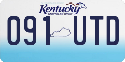 KY license plate 091UTD