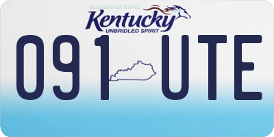 KY license plate 091UTE