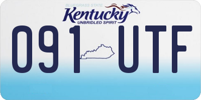 KY license plate 091UTF
