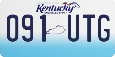 KY license plate 091UTG