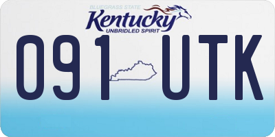 KY license plate 091UTK
