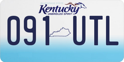 KY license plate 091UTL