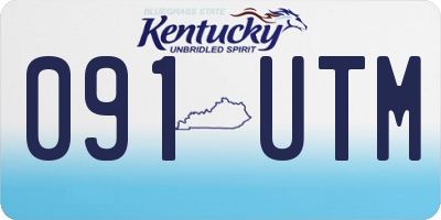 KY license plate 091UTM