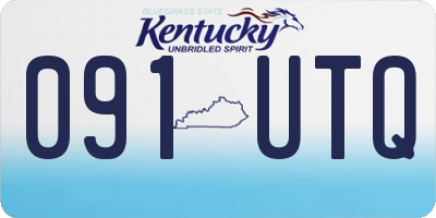 KY license plate 091UTQ