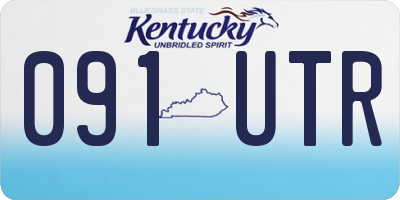 KY license plate 091UTR