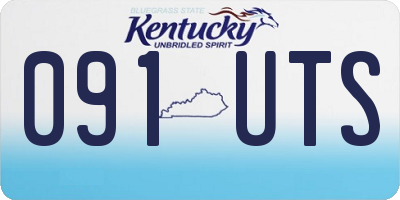 KY license plate 091UTS