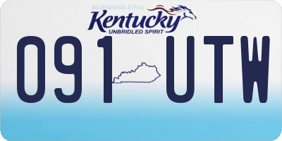 KY license plate 091UTW