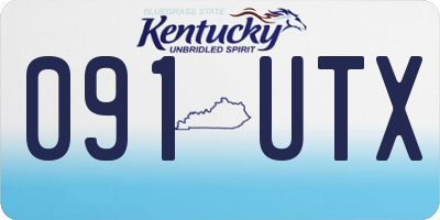 KY license plate 091UTX