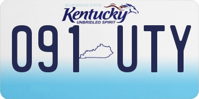 KY license plate 091UTY