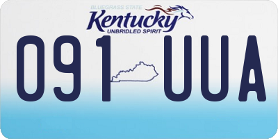 KY license plate 091UUA
