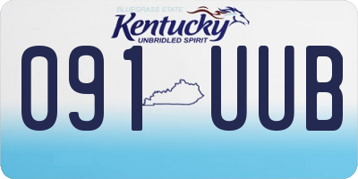 KY license plate 091UUB
