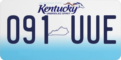 KY license plate 091UUE