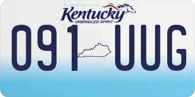KY license plate 091UUG