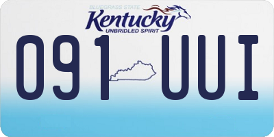KY license plate 091UUI