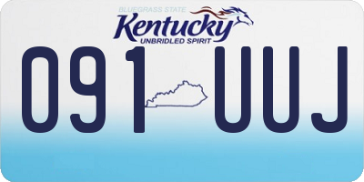 KY license plate 091UUJ