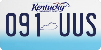 KY license plate 091UUS
