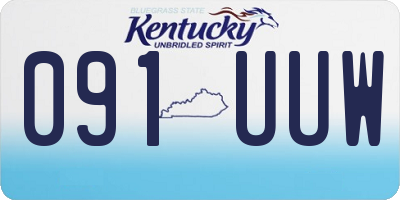 KY license plate 091UUW