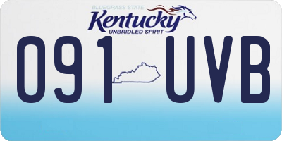 KY license plate 091UVB