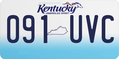 KY license plate 091UVC