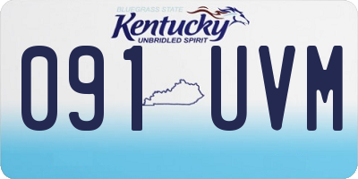 KY license plate 091UVM