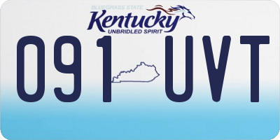 KY license plate 091UVT