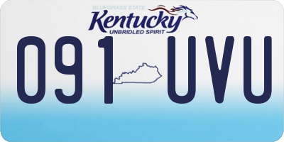 KY license plate 091UVU