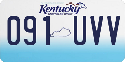 KY license plate 091UVV